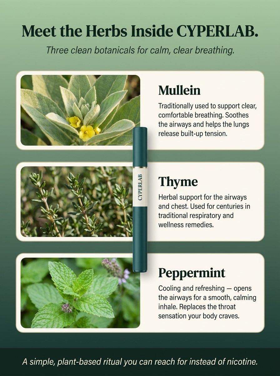 Mullein Botanical Pen  — Inhale A Few Puff Of This "Miracle Pen" To Replace Smoking Or Vaping Daily